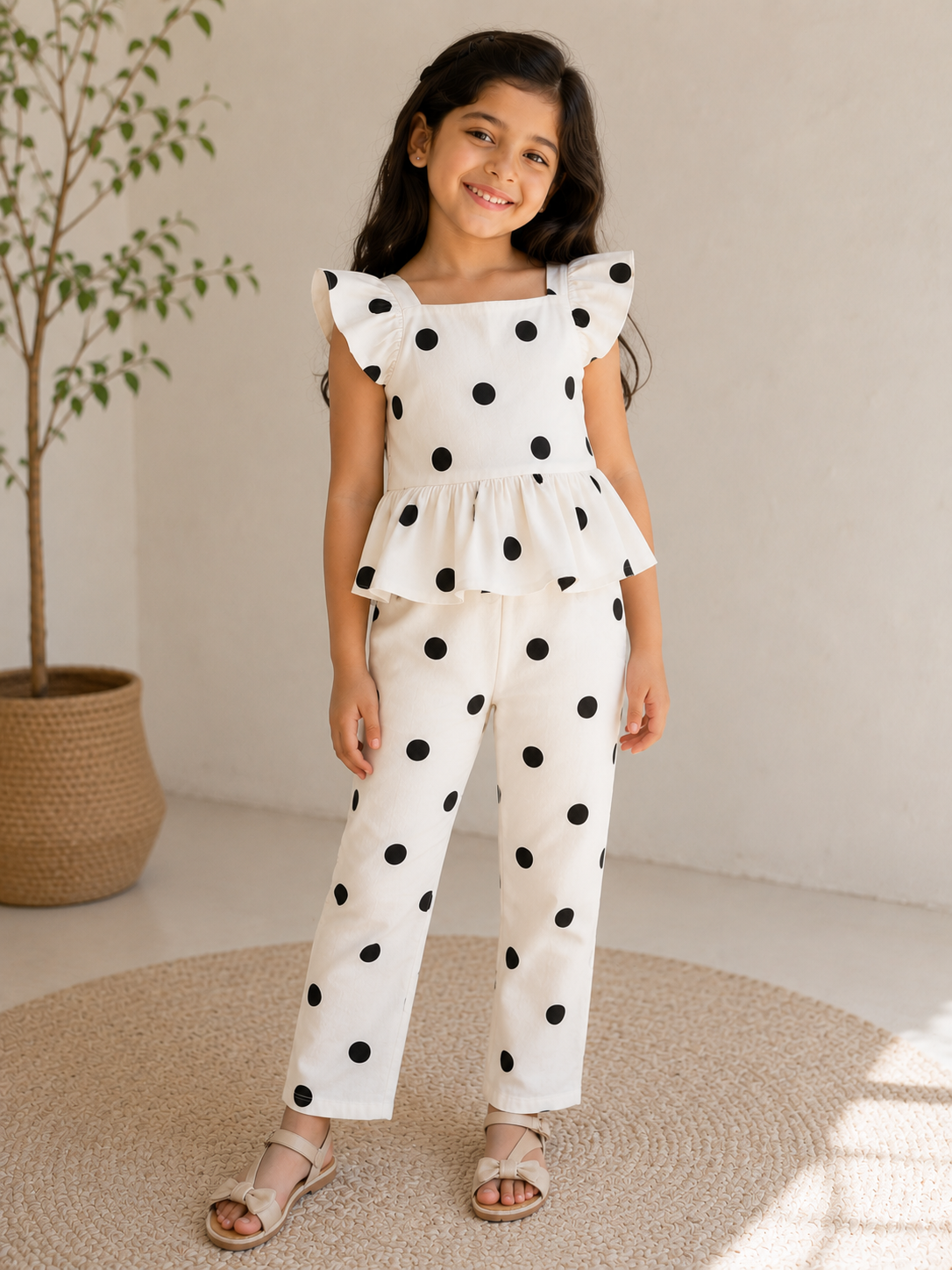 Midnight Polka Premium Cotton Co-Ord Set