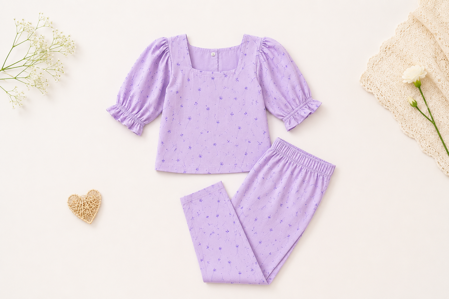 Lavender Whisper Premium Cotton Co-Ord Set