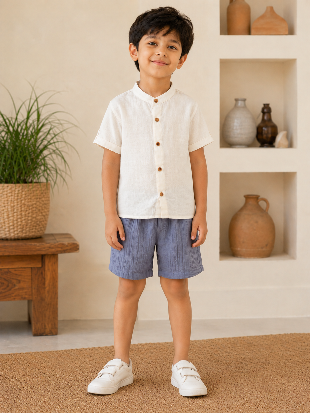 Cloud Blue Muslin Co-ord Set