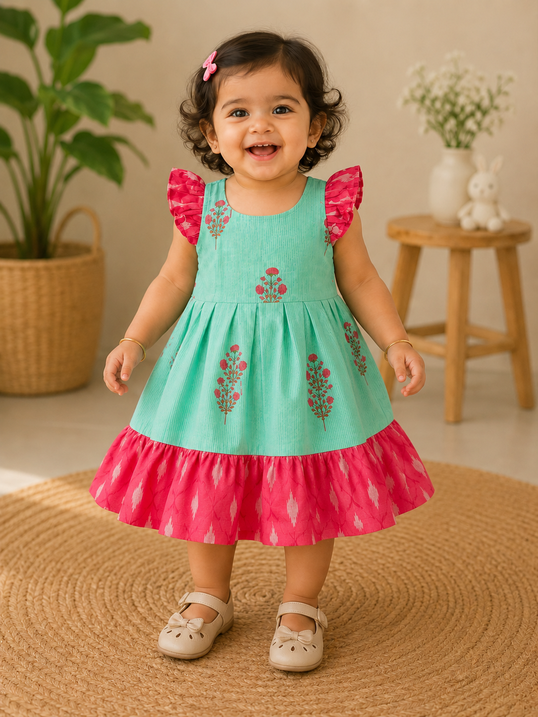Mint & Magenta Dress