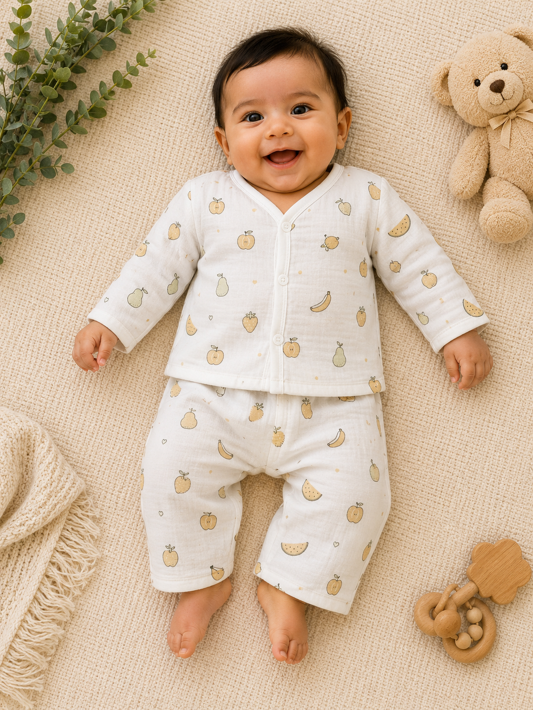 Fruit Garden Baby Muslin pant Set