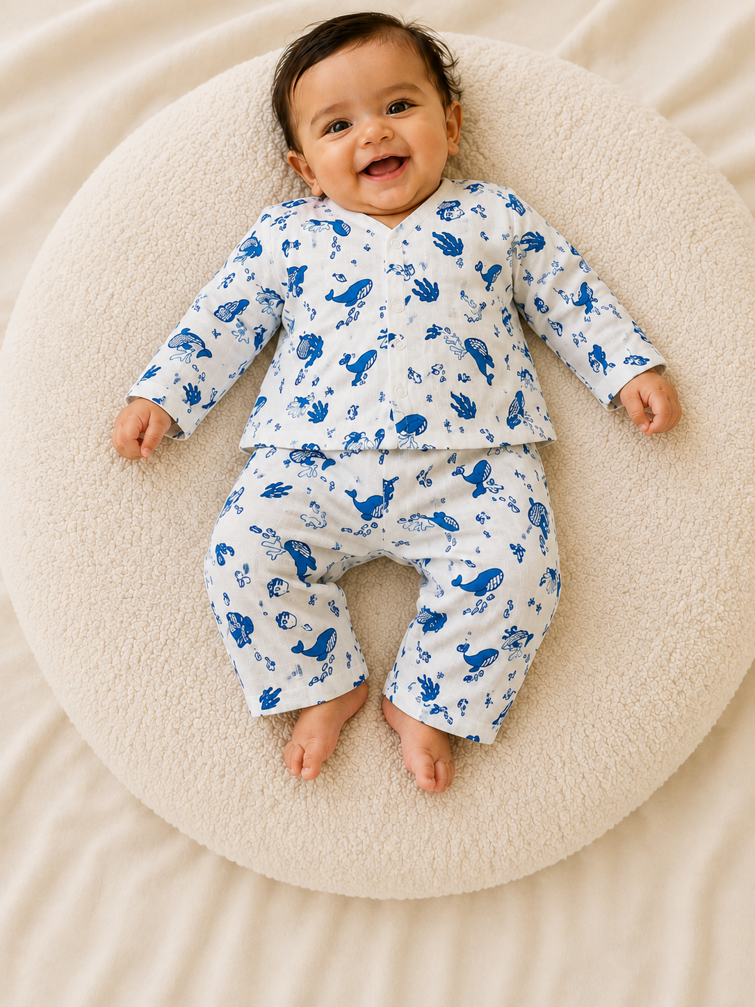Ocean Friends Baby Muslin Pant Set