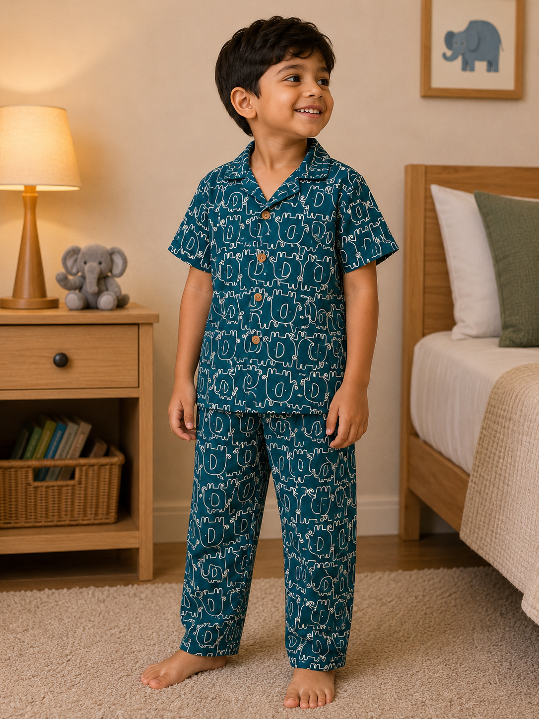 Teal Tusk Pajama Set