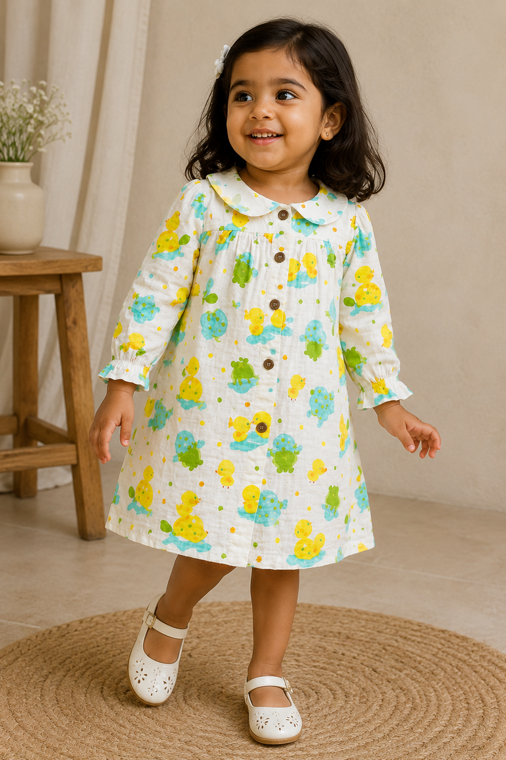 FULL SLEEVES MUSLIN FROCK