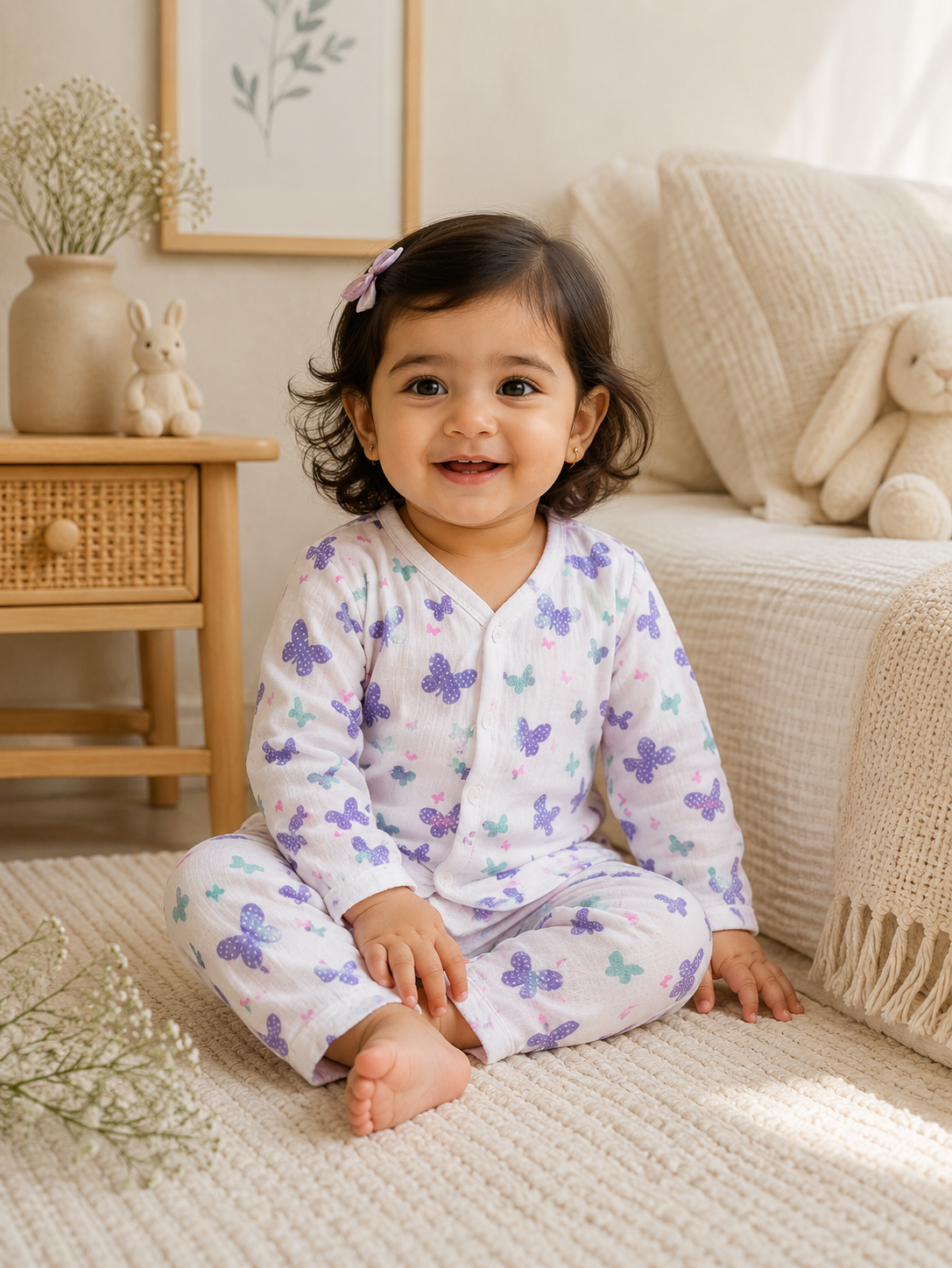 Muslin Pant set - Butterfly