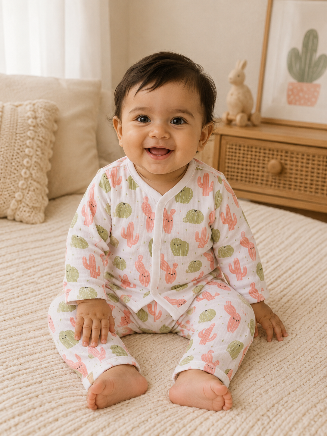 Muslin Pant set - Cactus