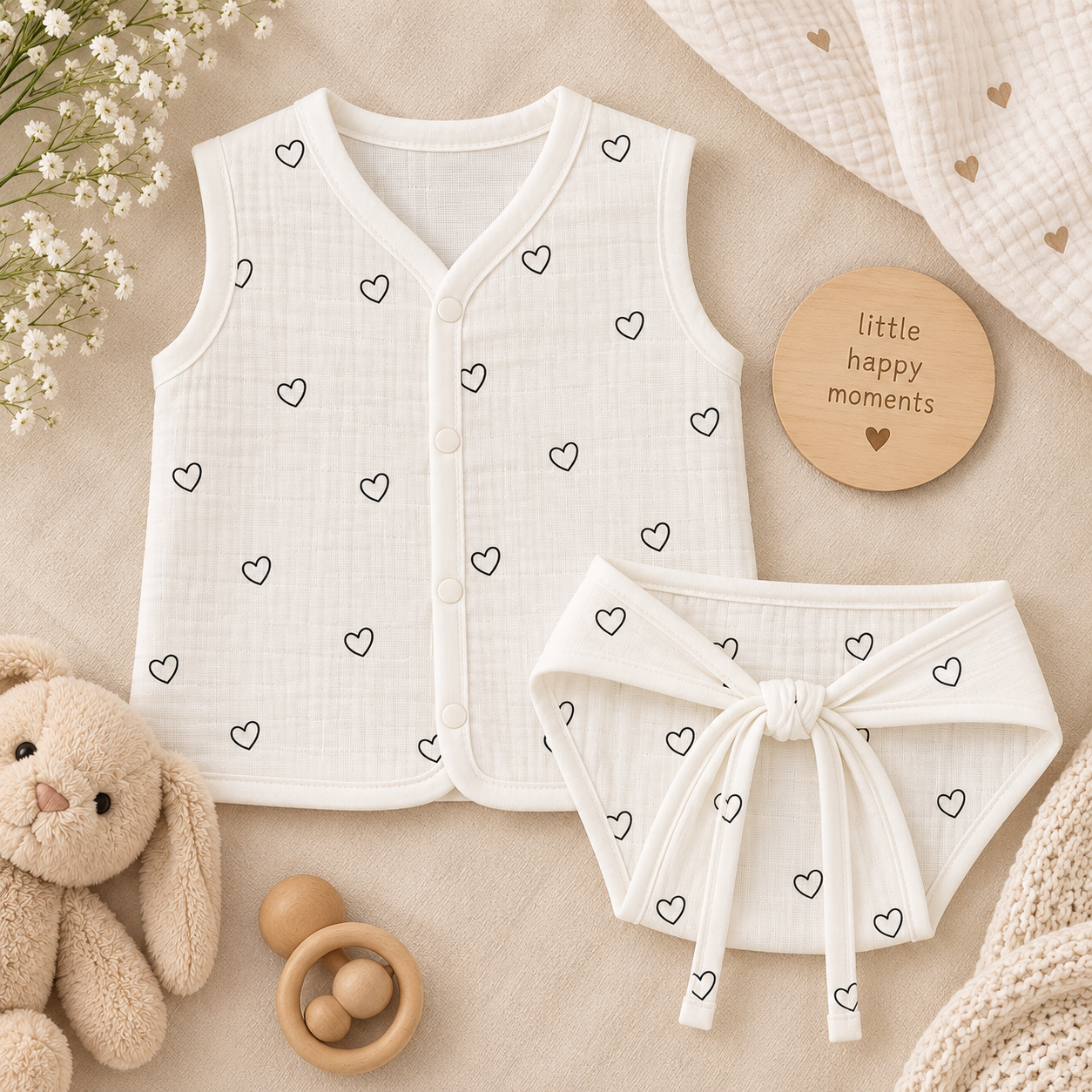 Little Love Heart Jabla & Nappy Set