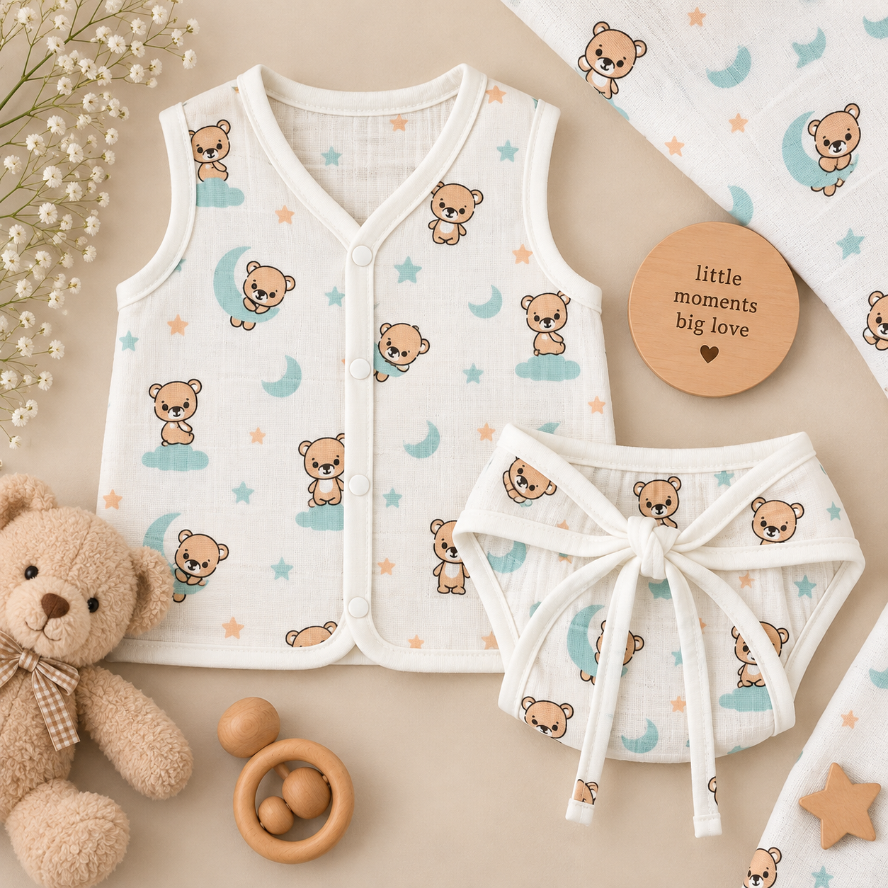Dreamy Teddy Jabla & Nappy Set