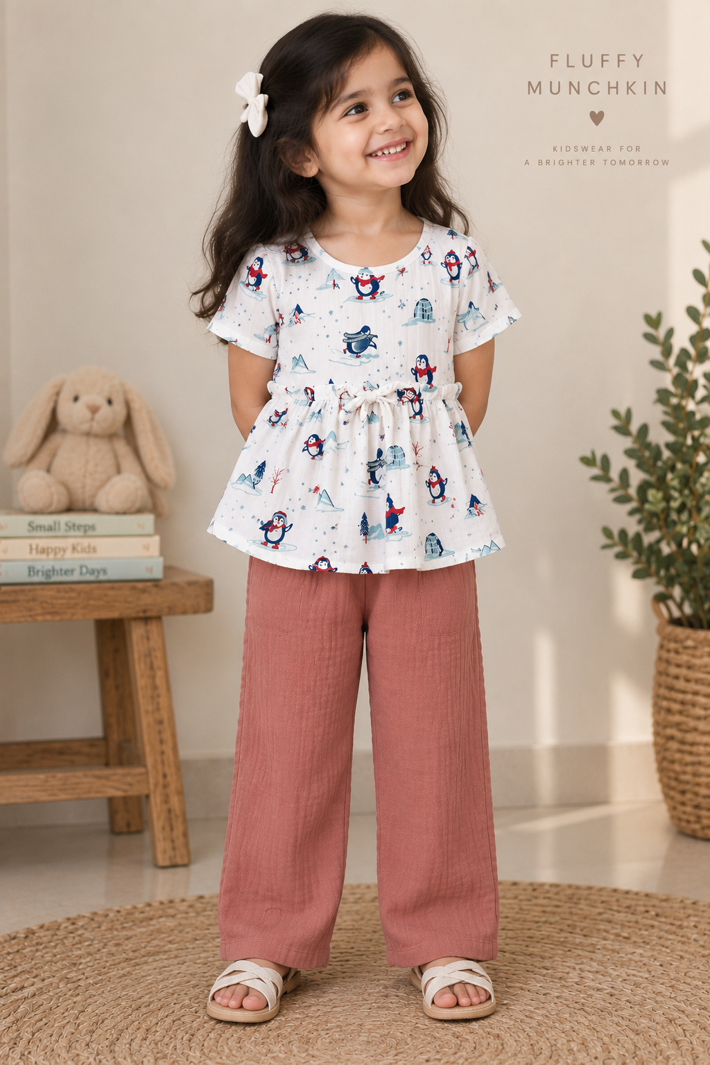 Penguin Muslin Co-ord Set
