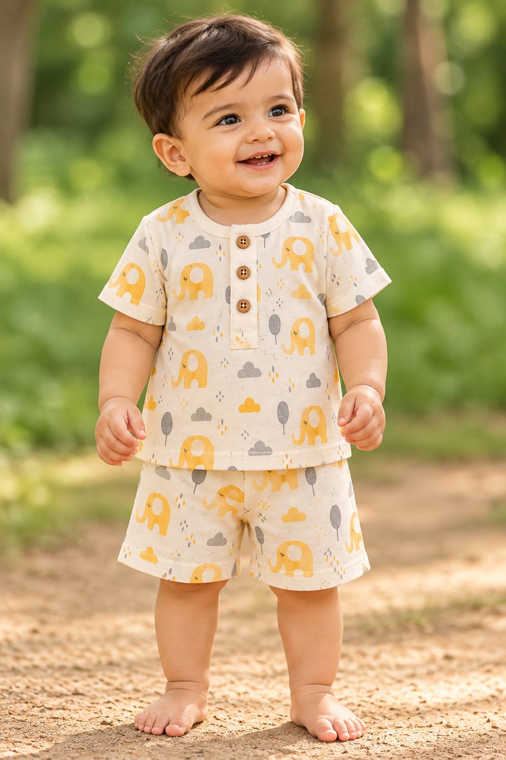Little Elephant Dreams – Unisex Muslin Co-ord Set