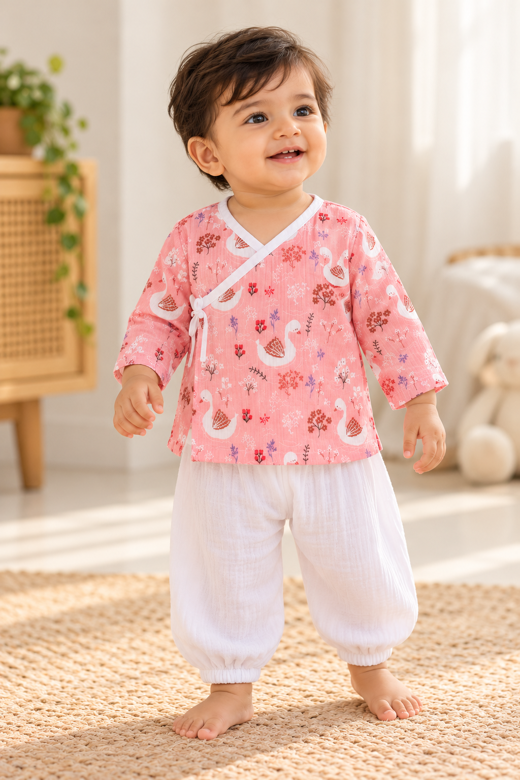 Little Swan Dreams – Muslin Wrap Top & Pant Set