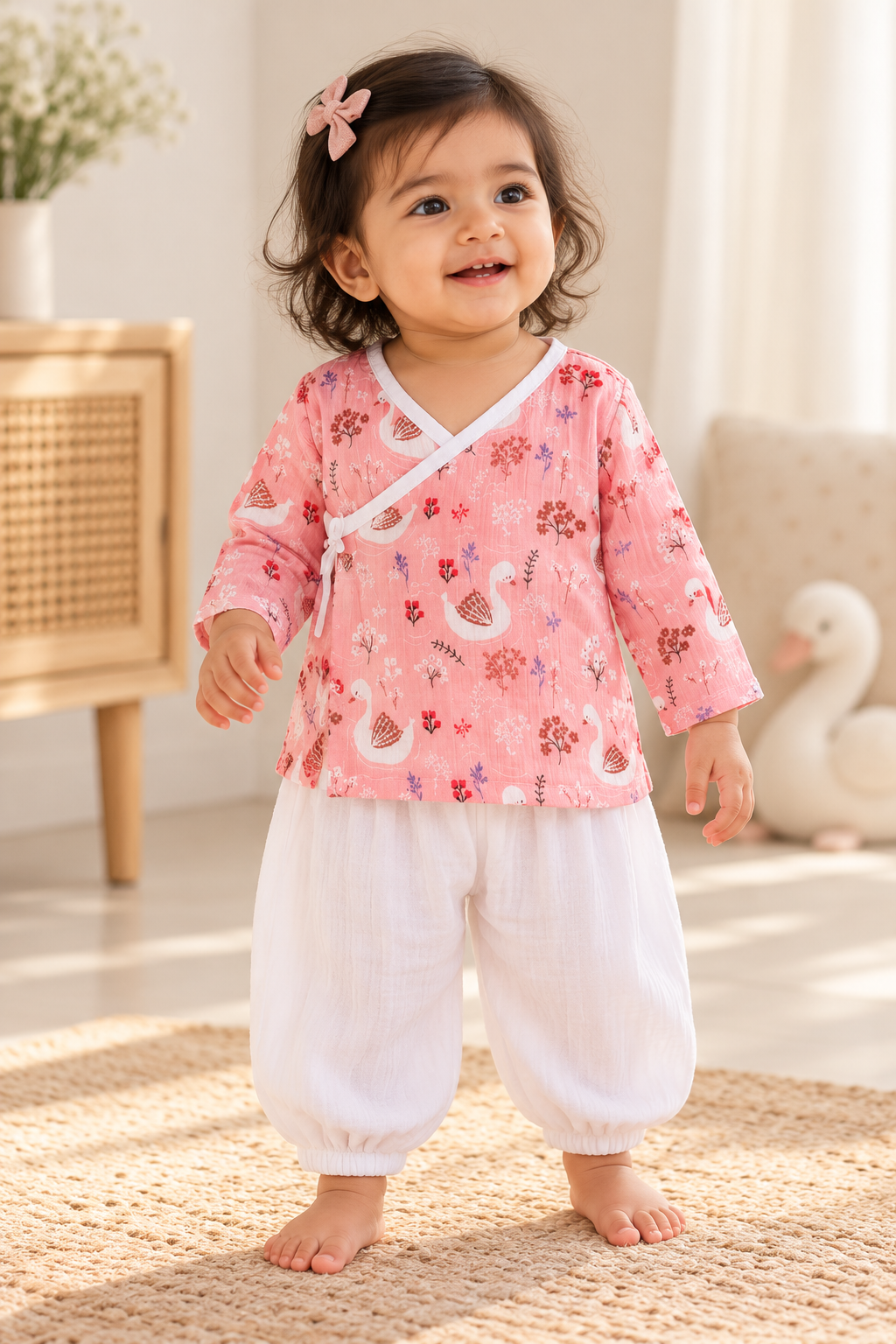 Little Swan Dreams – Muslin Wrap Top & Pant Set