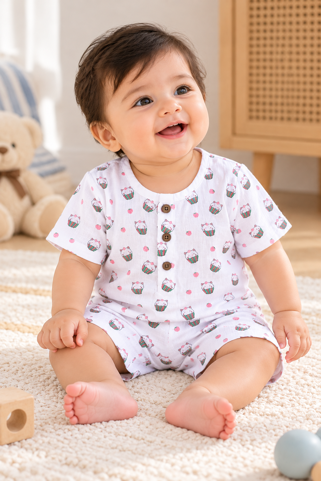 Little Cupcake – Unisex Cotton Co-ord Set 🧁