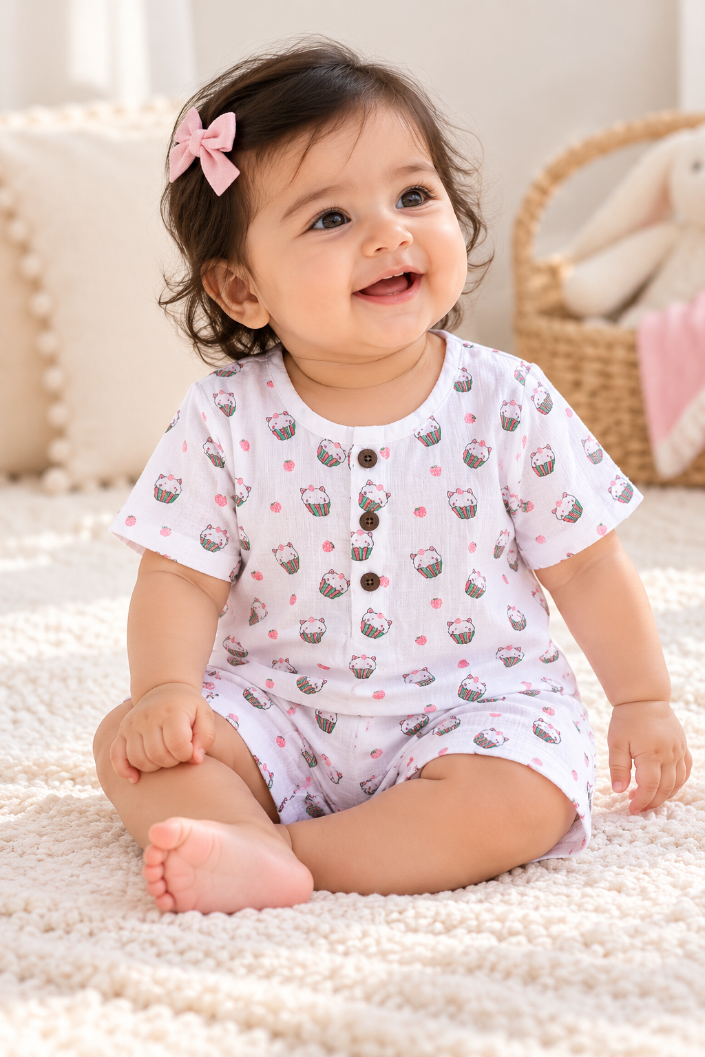 Little Cupcake – Unisex Cotton Co-ord Set 🧁