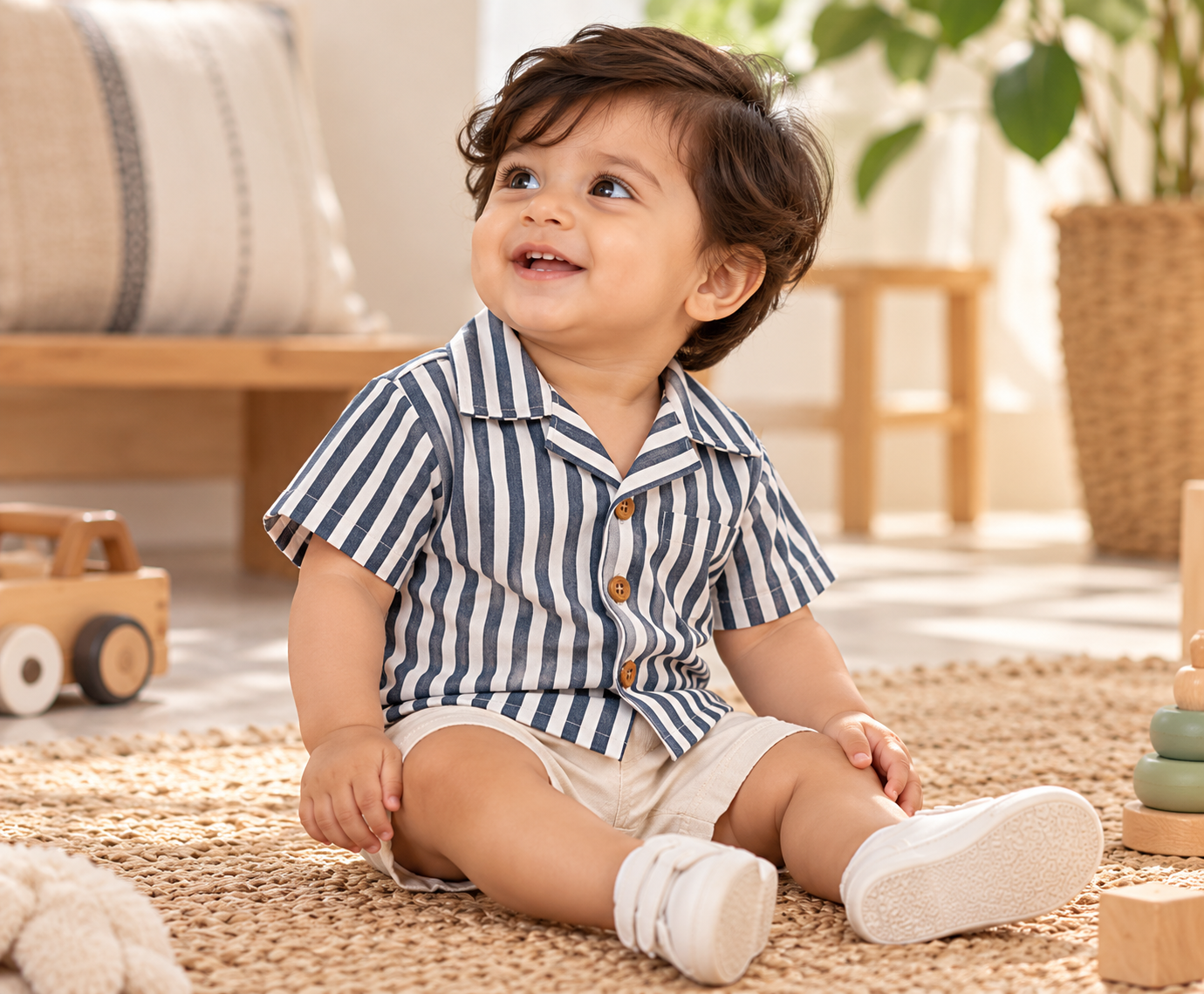 Coastal Stripe Muslin Shirt