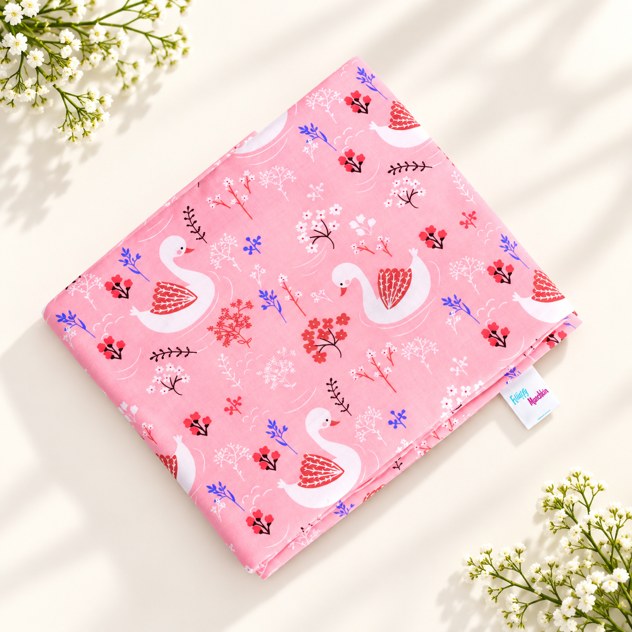 Swan Serenade Organic Cotton Baby Thottil