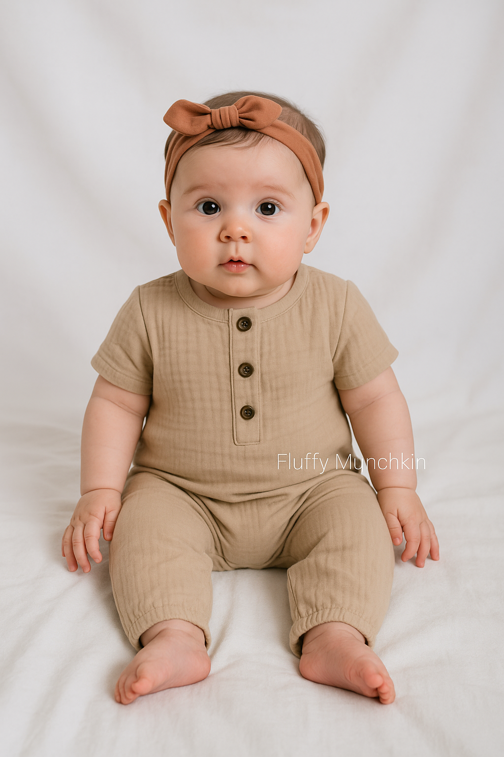 Half Sleeves Romper - Grey