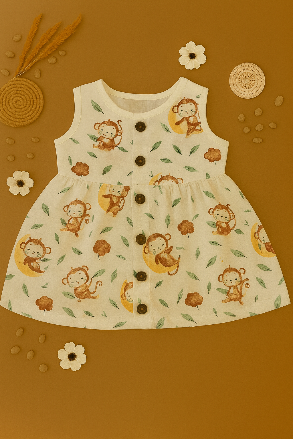 MUSLIN SLEEVELESS FROCK