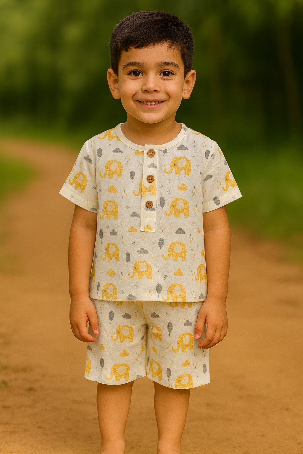 Unisex Elephant print co ords