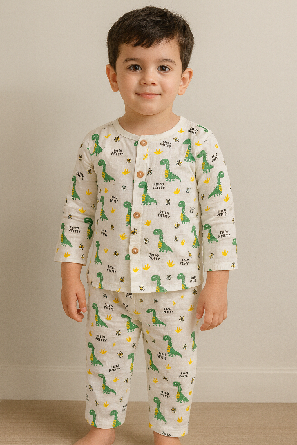 Double-Layered Organic Muslin Full Sleeves Pyjama Set – Ultra-Soft, Breathable & Unisex