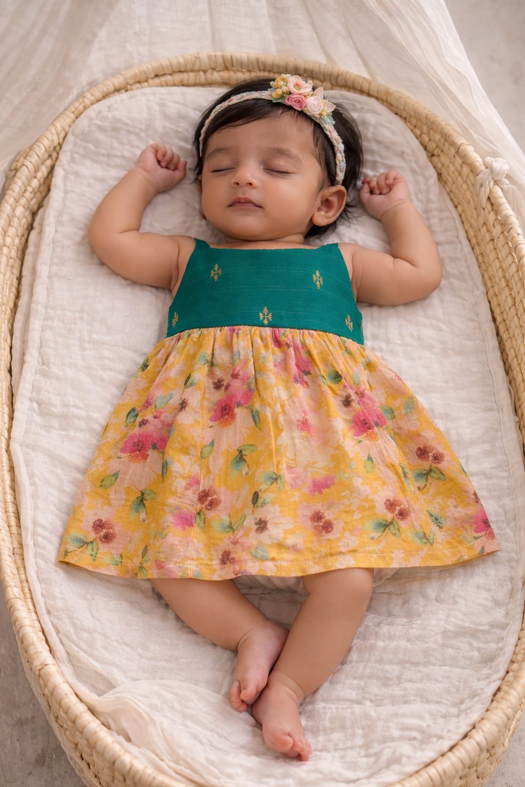 FM Heritage – Floral Newborn Dress