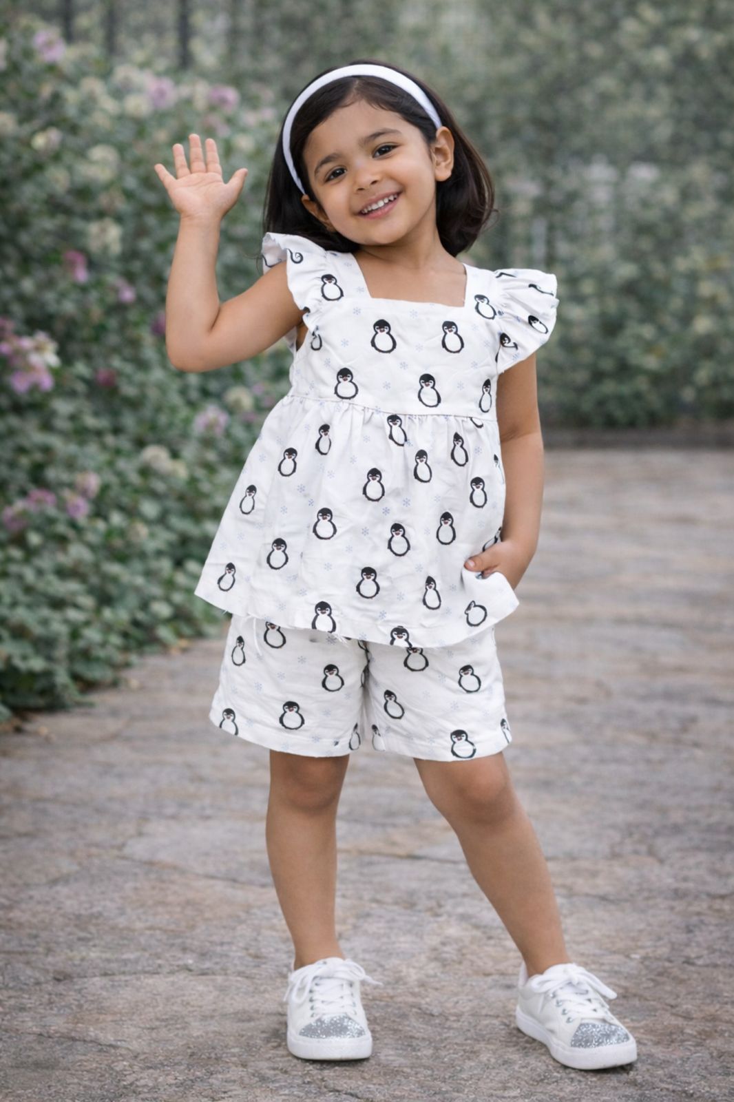 Penguin Printed Muslin Co-ord Set – For Little Explorers